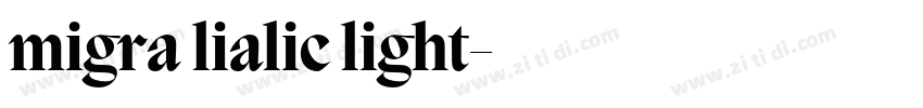migra lialic light字体转换
